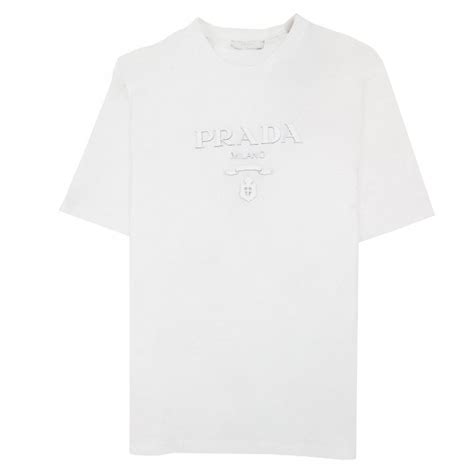 prada white t shirt women's|Prada milano t shirt price.